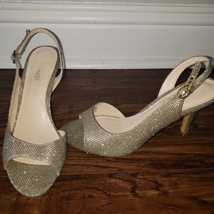 Nine West golden sandals